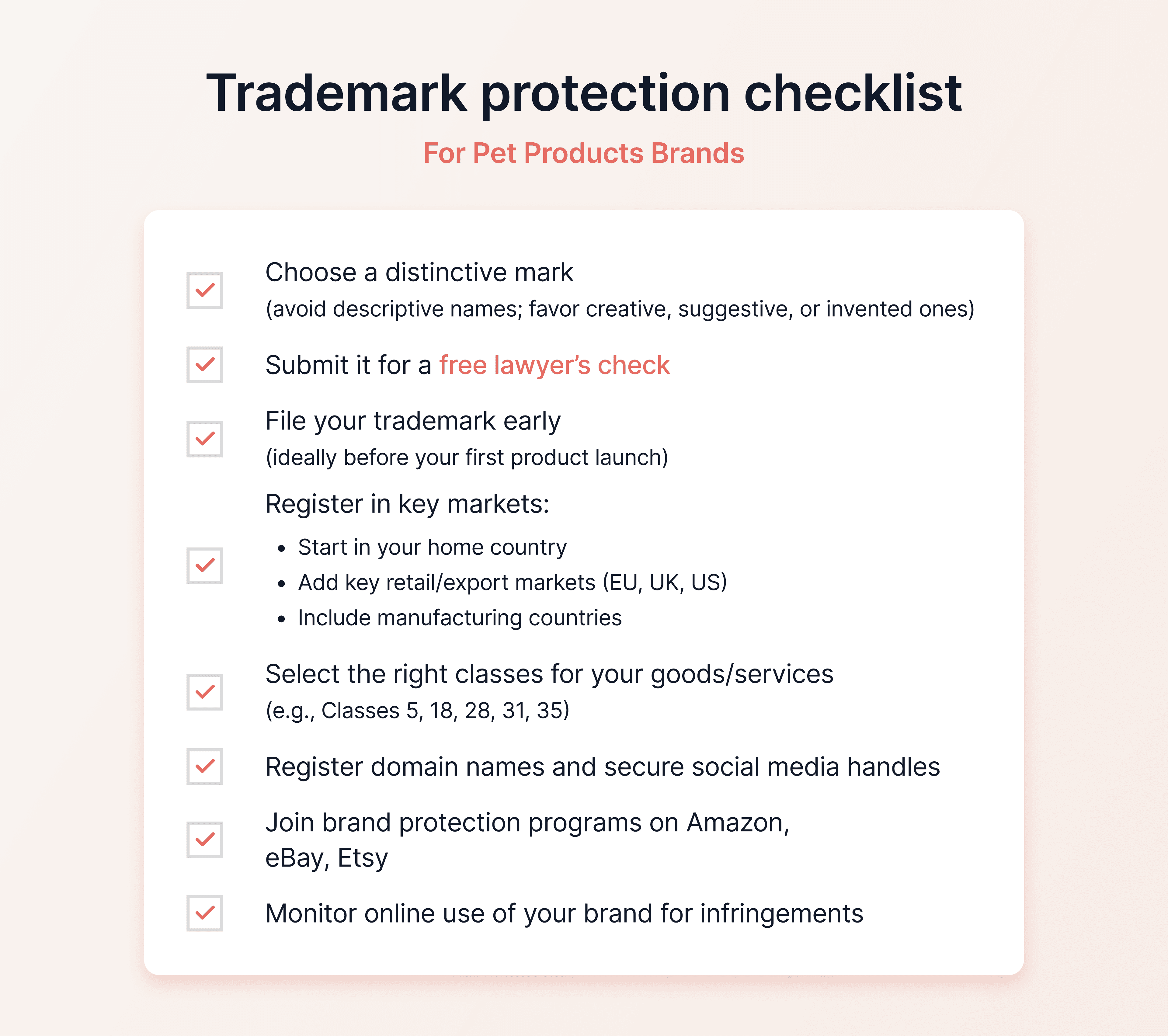 pets checklist