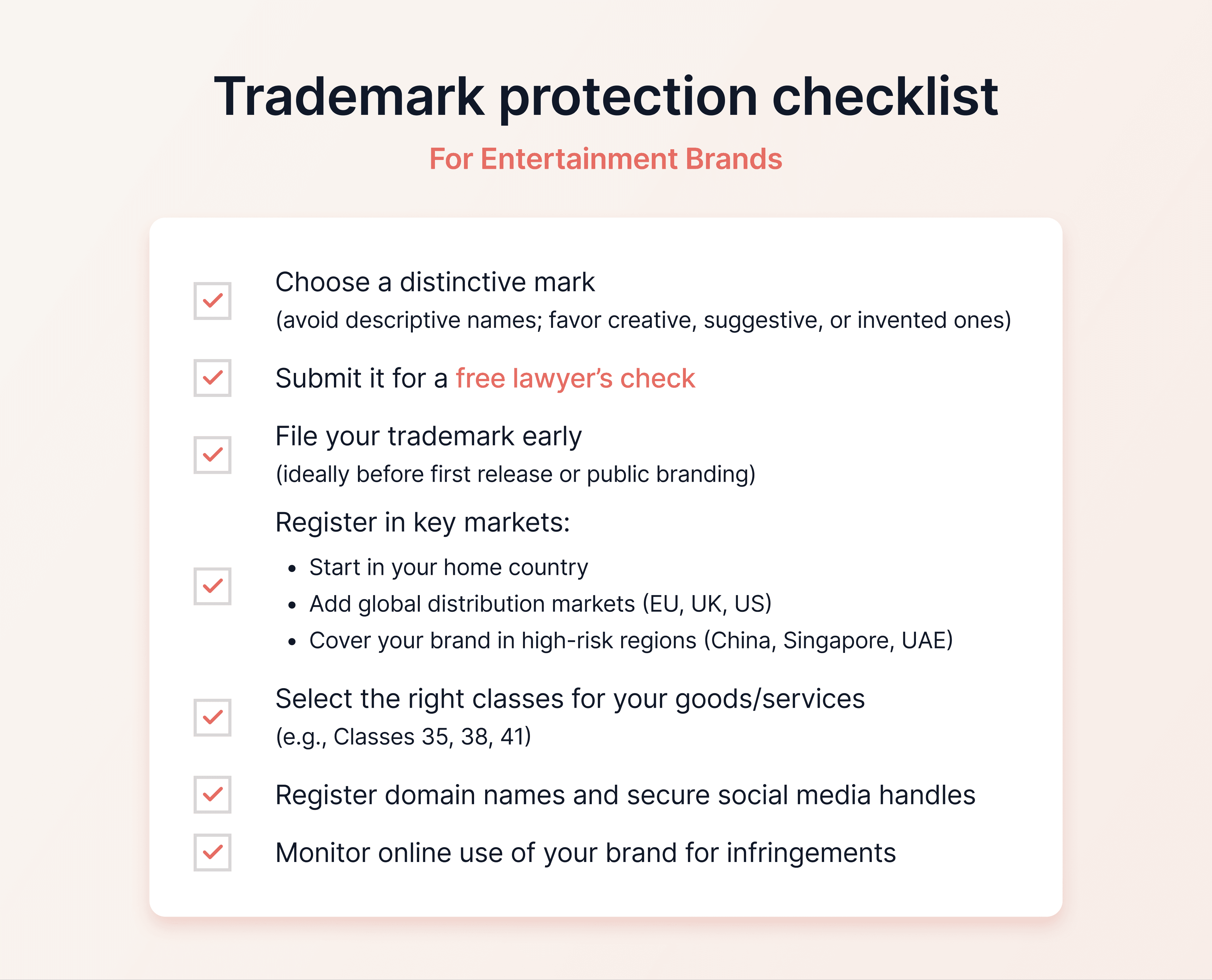 media checklist