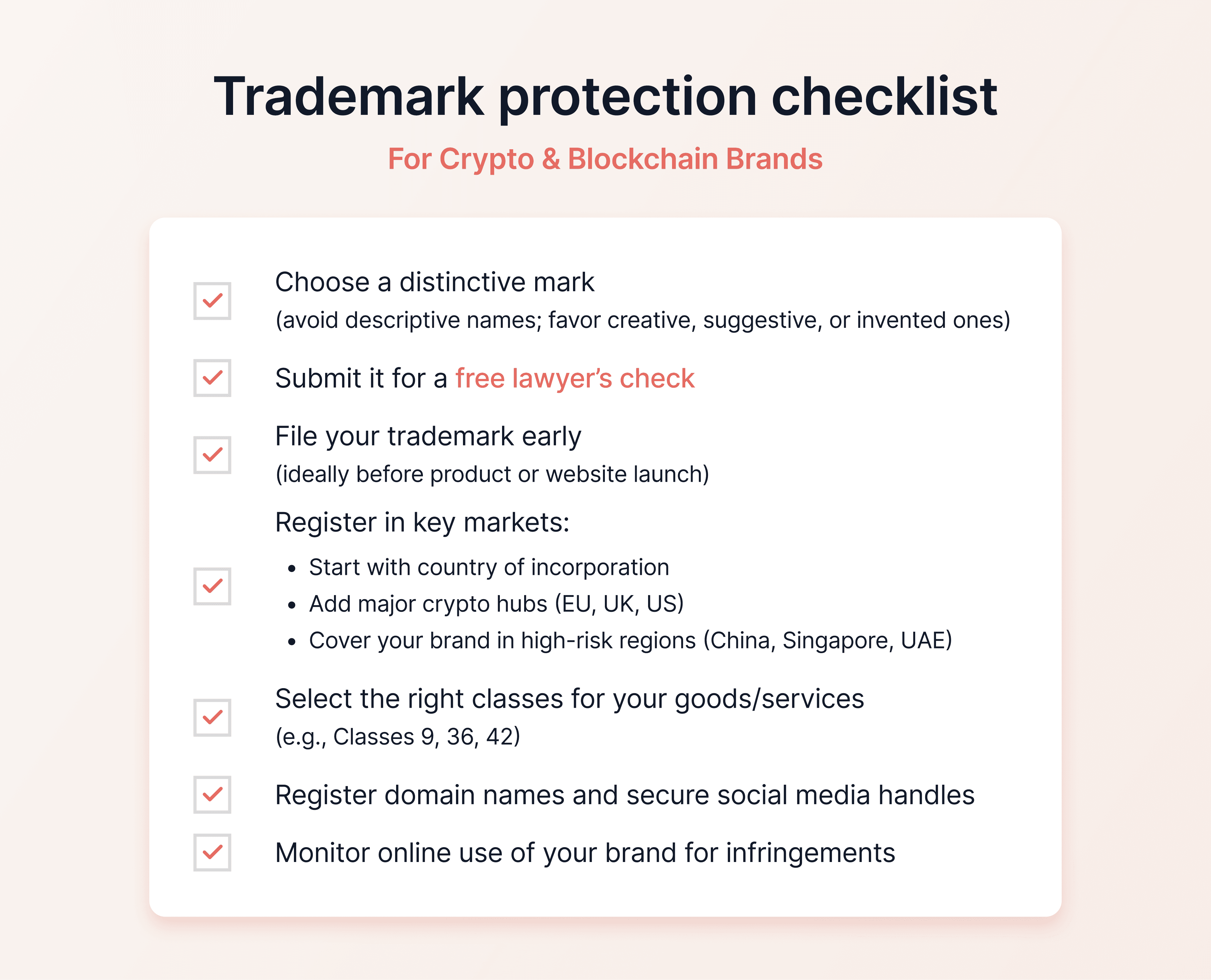 crypto checklist
