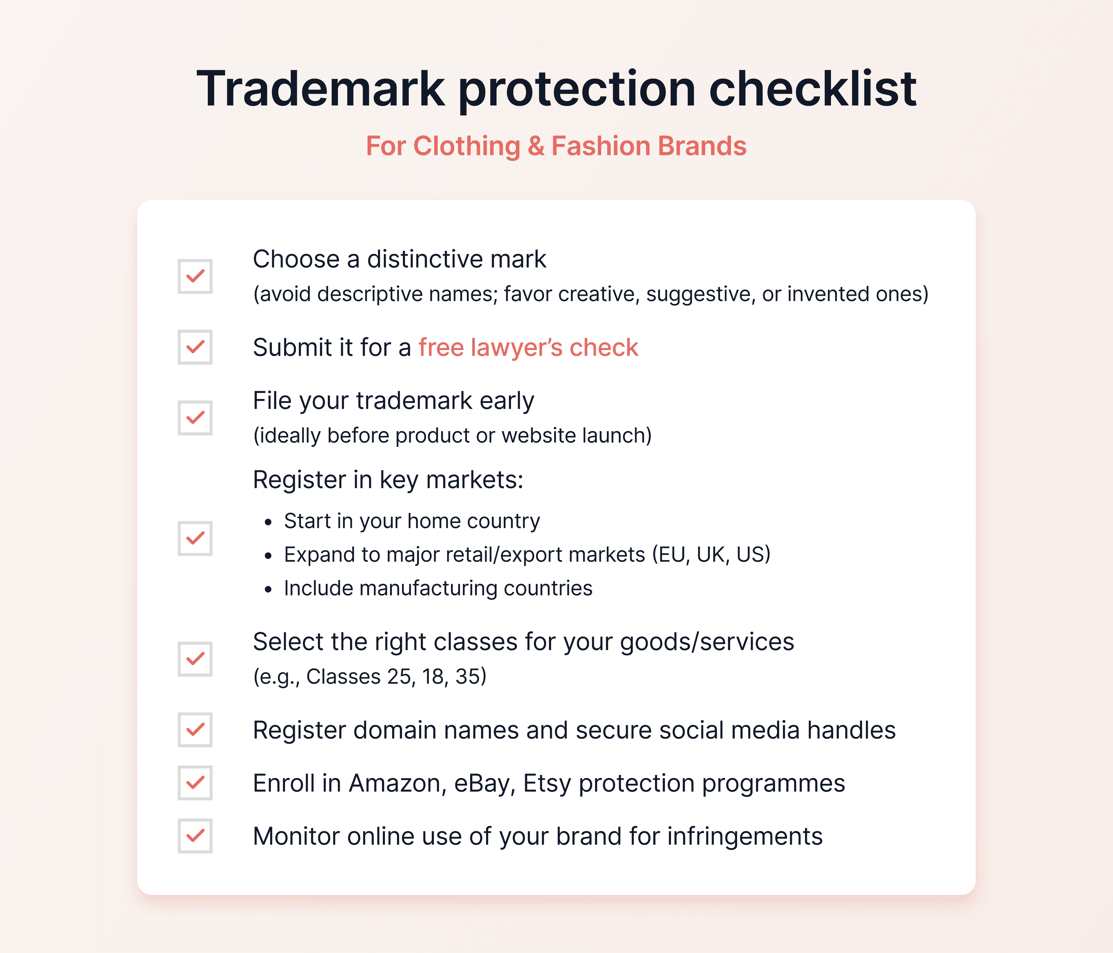 Checklist fashion